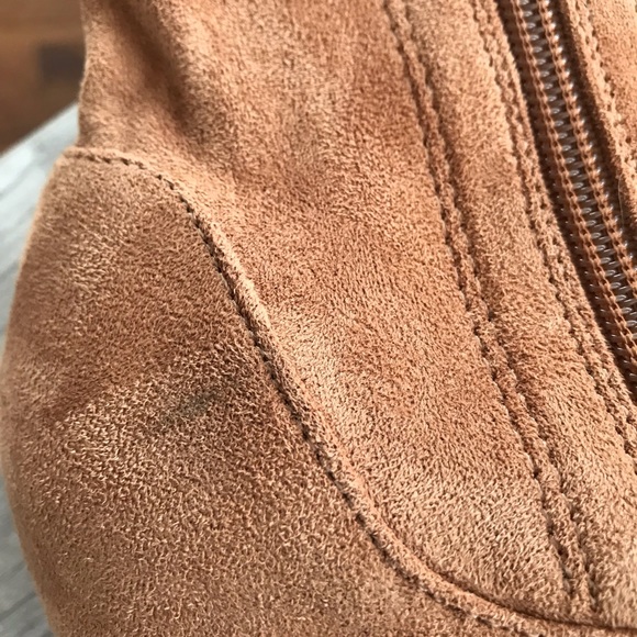 ALDO Cognac Tan Camel Suede Ankle Boots - Picture 4 of 4